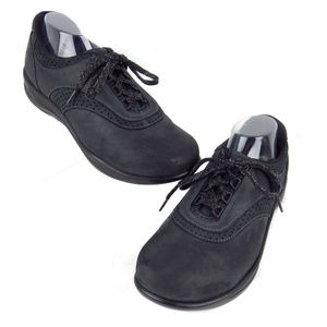 SAS Walk Easy Nero Black Nubuck Lace Up